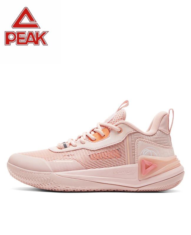 PEAK Basketball Shoes Ranger 2.0 Kids Sports Sneakers for Indoor and Outdoor Courts DA410028 Pink
