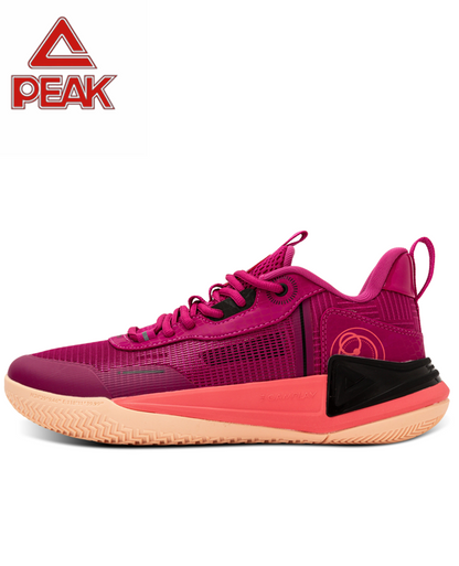 PEAK Basketball Shoes Ranger 2.0 Kids Sports Sneakers for Indoor and Outdoor Courts DA410028 Rose