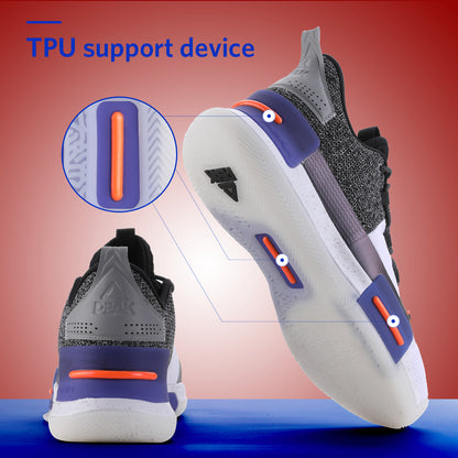 PEAK Basketball Shoes FLASH Retro sneakers EW94455A Purple