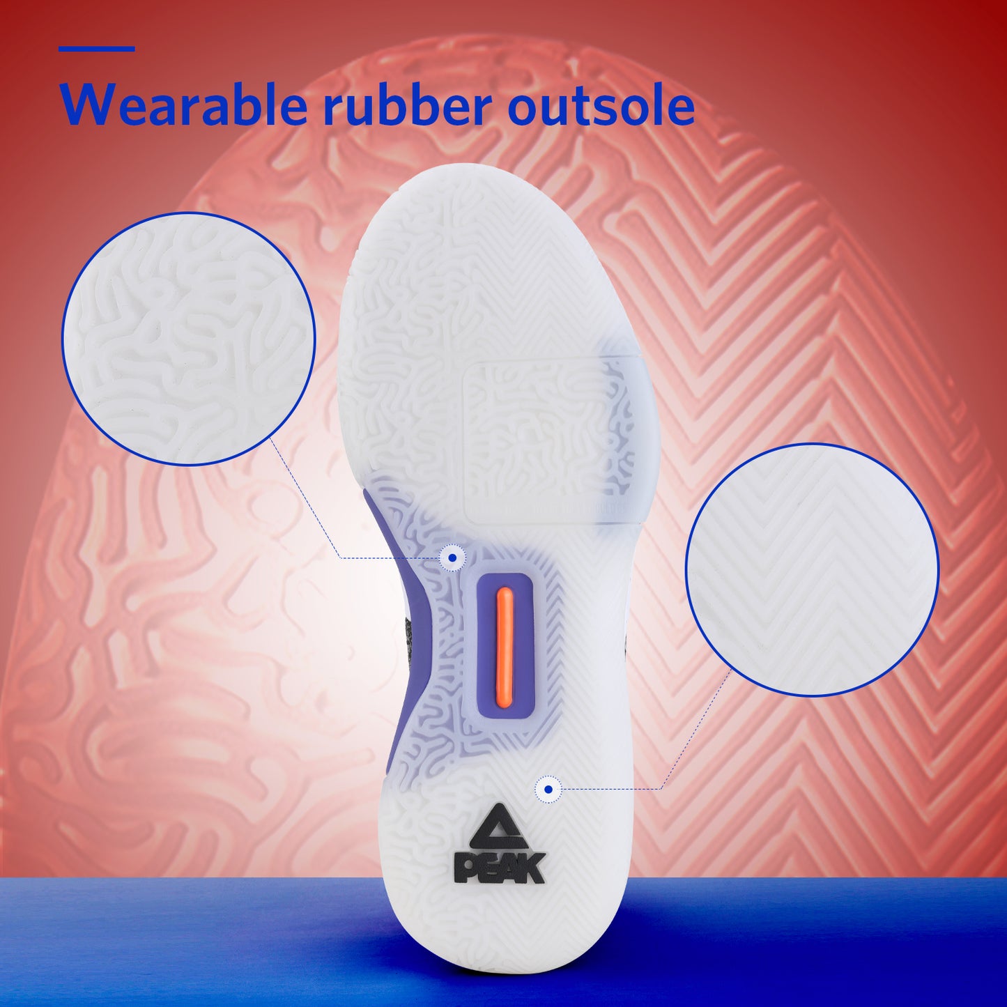 PEAK Basketball Shoes FLASH Retro sneakers EW94455A Purple