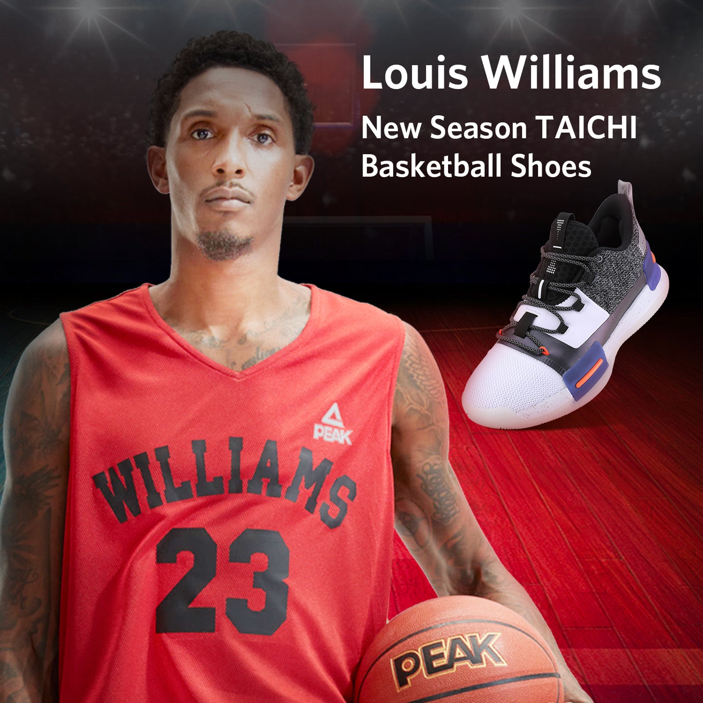 PEAK Basketball Shoes FLASH Retro sneakers EW94455A Purple