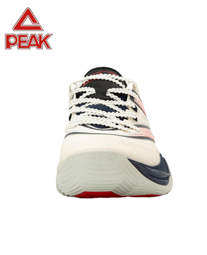 PEAK Basketball Shoes Sports Sneakers for Indoor and Outdoor Courts DA540031 White/Navy/Red