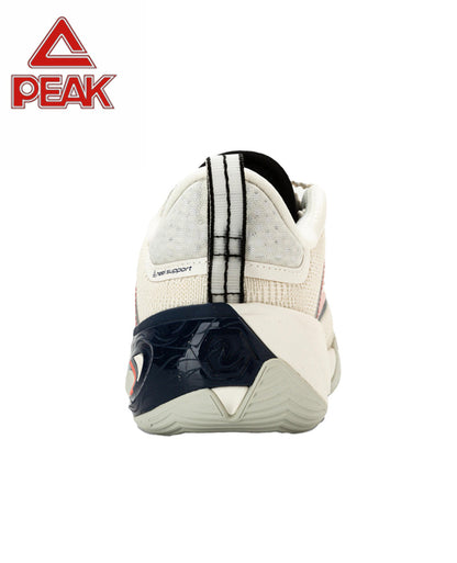 PEAK Basketball Shoes Sports Sneakers for Indoor and Outdoor Courts DA540031 White/Navy/Red