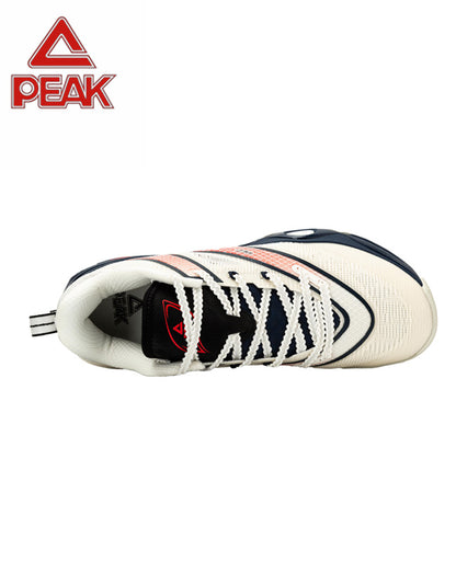 PEAK Basketball Shoes Sports Sneakers for Indoor and Outdoor Courts DA540031 White/Navy/Red
