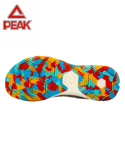 PEAK Basketball Shoes Sports Sneakers for Indoor and Outdoor Courts DA540031 White/Orange/Green