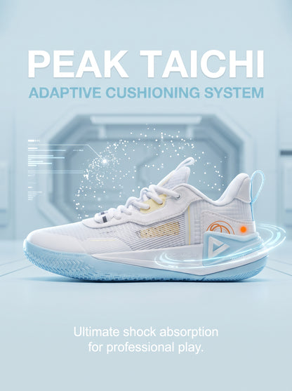 PEAK Basketball Shoes Ranger 2.0 Sports Sneakers for Indoor and Outdoor Courts DA410027 White