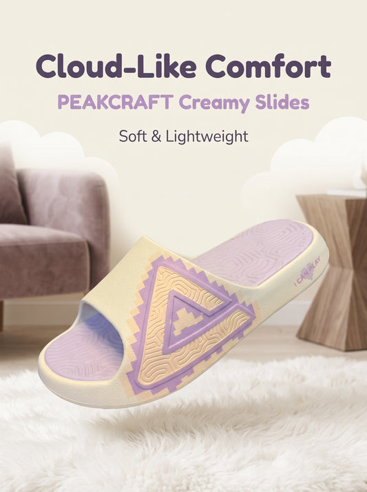 PEAK TAICHI Sport Slippers Kids Shoes for Boys Girls ET33147L Beige LtPurple