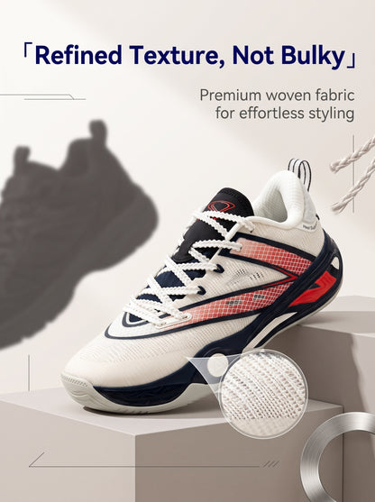 PEAK Basketball Shoes Sports Sneakers for Indoor and Outdoor Courts DA540031 White/Navy/Red