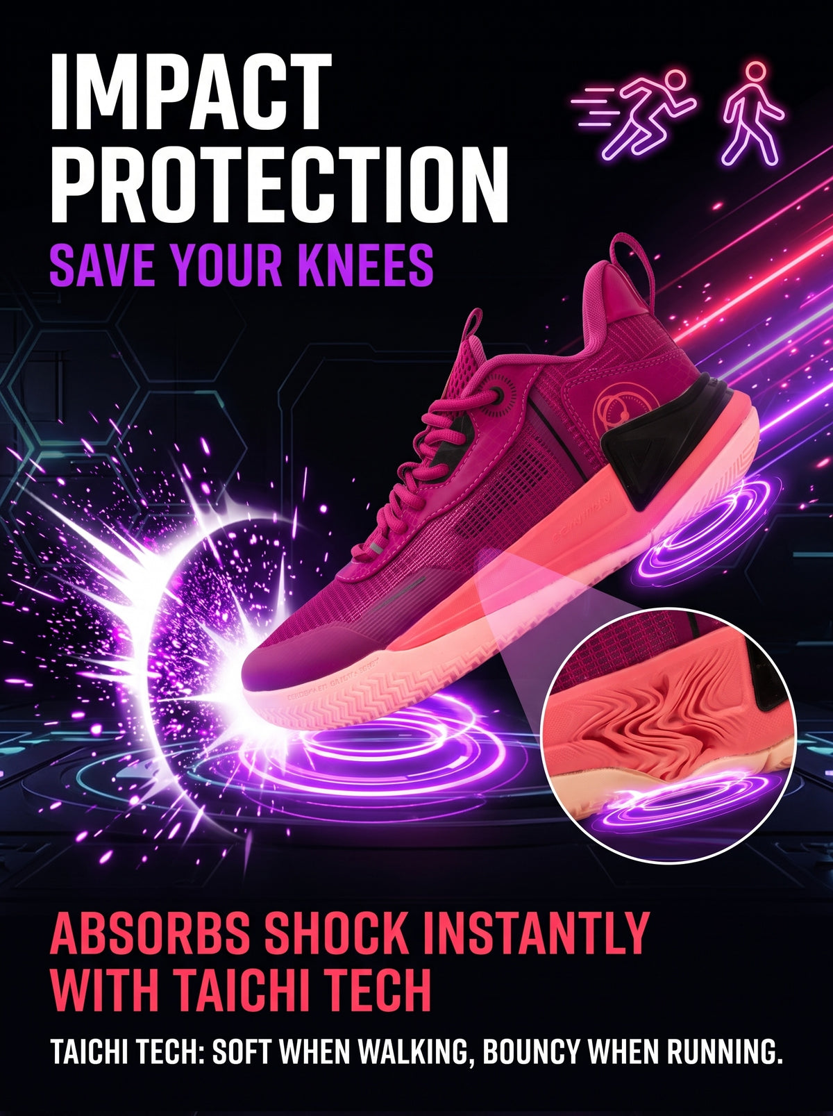 PEAK Basketball Shoes Ranger 2.0 Kids Sports Sneakers for Indoor and Outdoor Courts DA410028 Rose