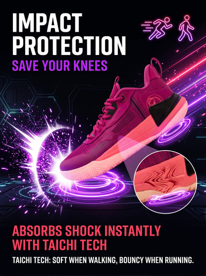PEAK Basketball Shoes Ranger 2.0 Kids Sports Sneakers for Indoor and Outdoor Courts DA410028 Rose