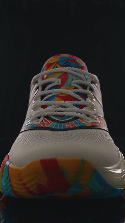 PEAK Basketball Shoes Sports Sneakers for Indoor and Outdoor Courts DA540031 White/Orange/Green