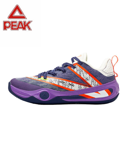 PEAK Basketball Shoes Sports Sneakers for Indoor and Outdoor Courts DA540031 Purple